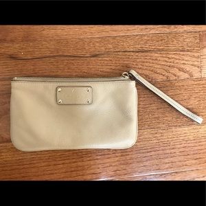 Tan/ Nude Leather Kate Spade Wristlet